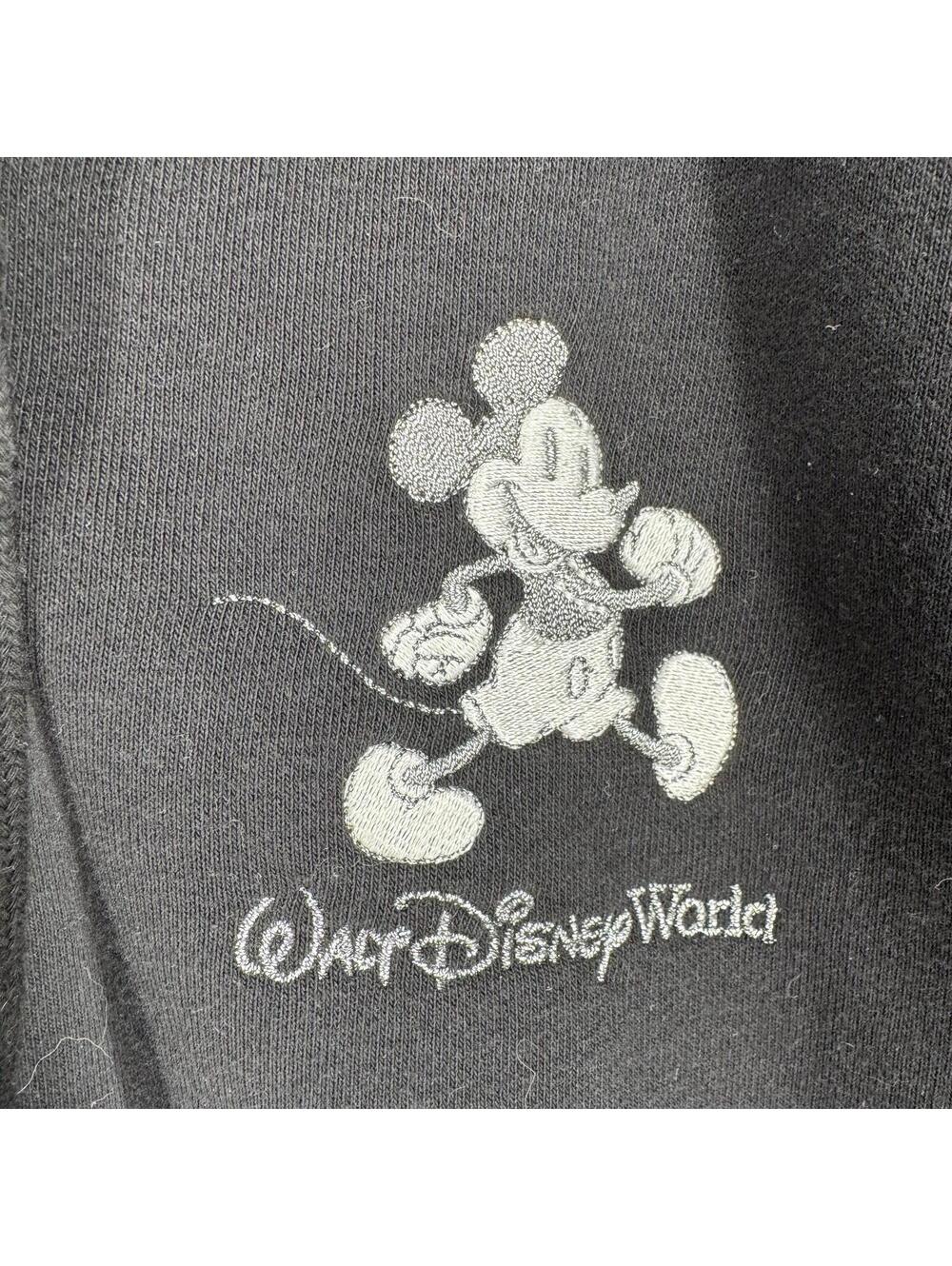 Disney Parks sweatshirt womens XL zip up jacket black thick sherpa warm mickey - Picture 2 of 6